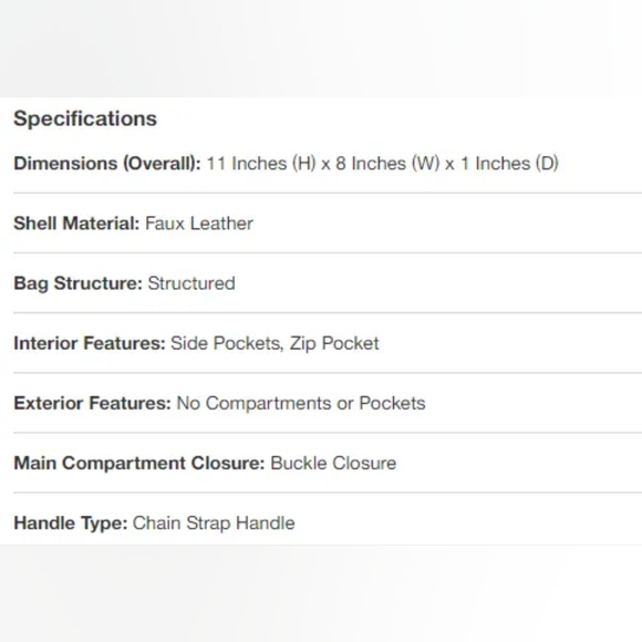 Structured Bucket Bag with Chain Handle NEW - Picture 6 of 8